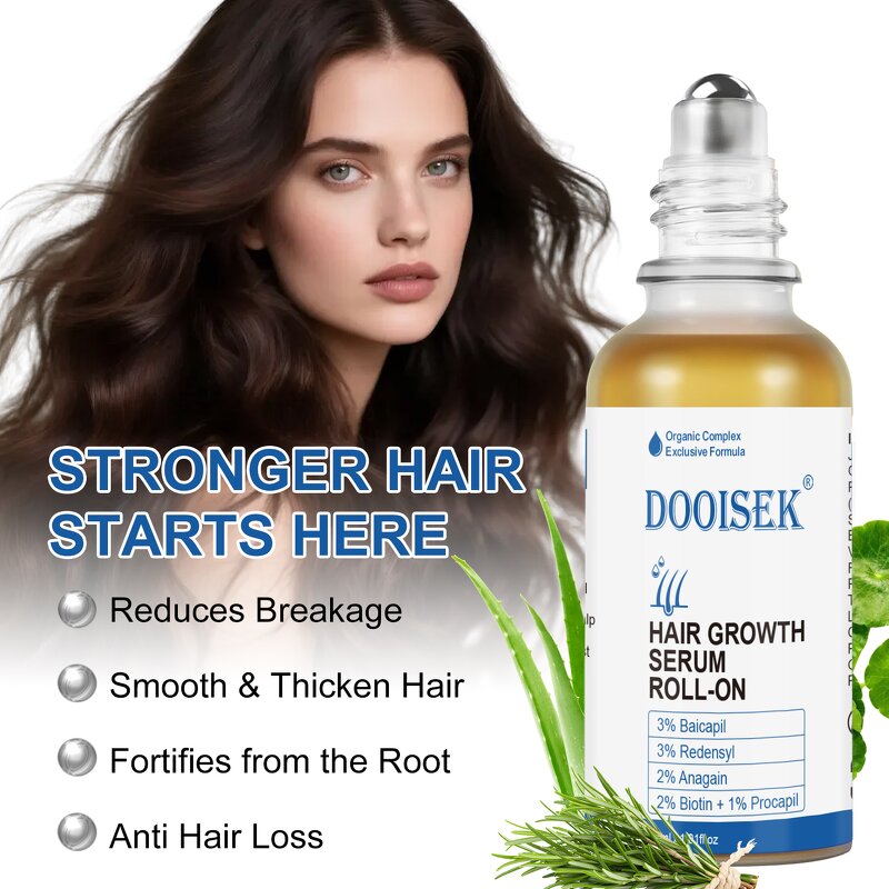 Hair Growth Serum Manufacturer - Factory Roll-on with 3% Rosemary & Redensyl