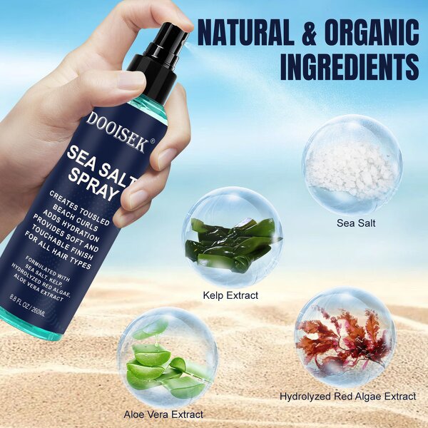 Sea Salt Hair Spray Manufacturer - Private Label with Aloe Vera & Kelp Extract