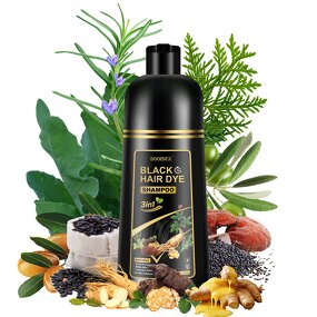 Hair Dye Shampoo Manufacturer - Hot Sale 4 in 1 Black Gray Semi-Permanent