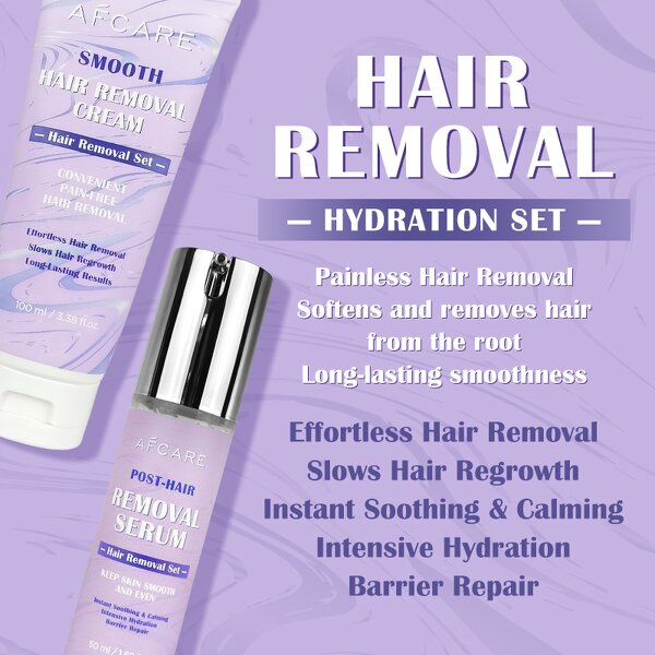 Hair Removal Set - Manufacturer - Salon-Grade Vitamin E Ceramide Face Body Leg Underarm Painless Smoothing Set