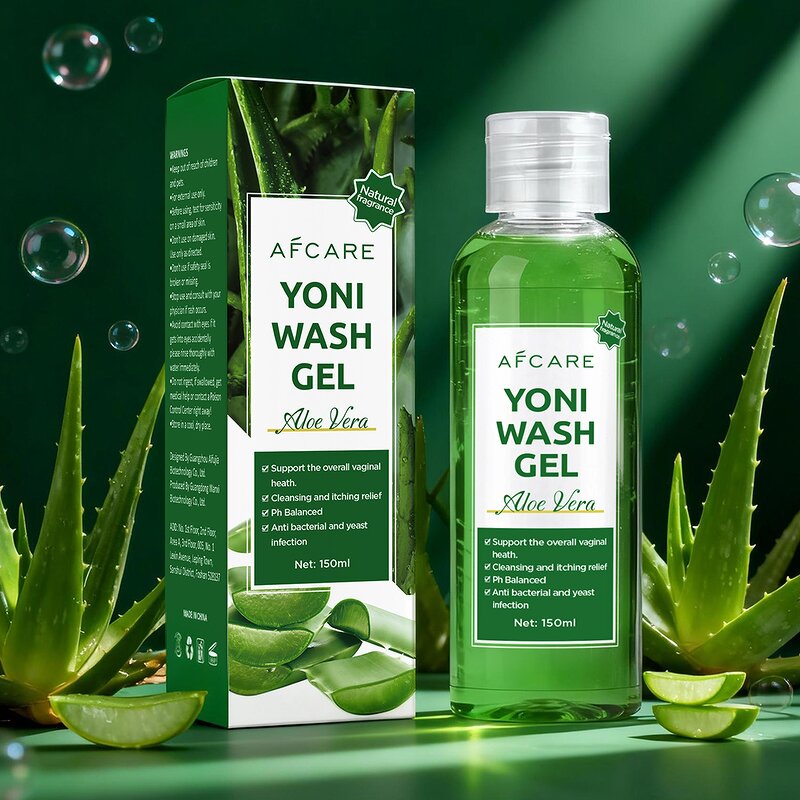 Yoni Wash Gel - Manufacturer - 100% Organic Aloe Vera PH-Balanced Cleansing Irritation Relief Odor Neutralizing