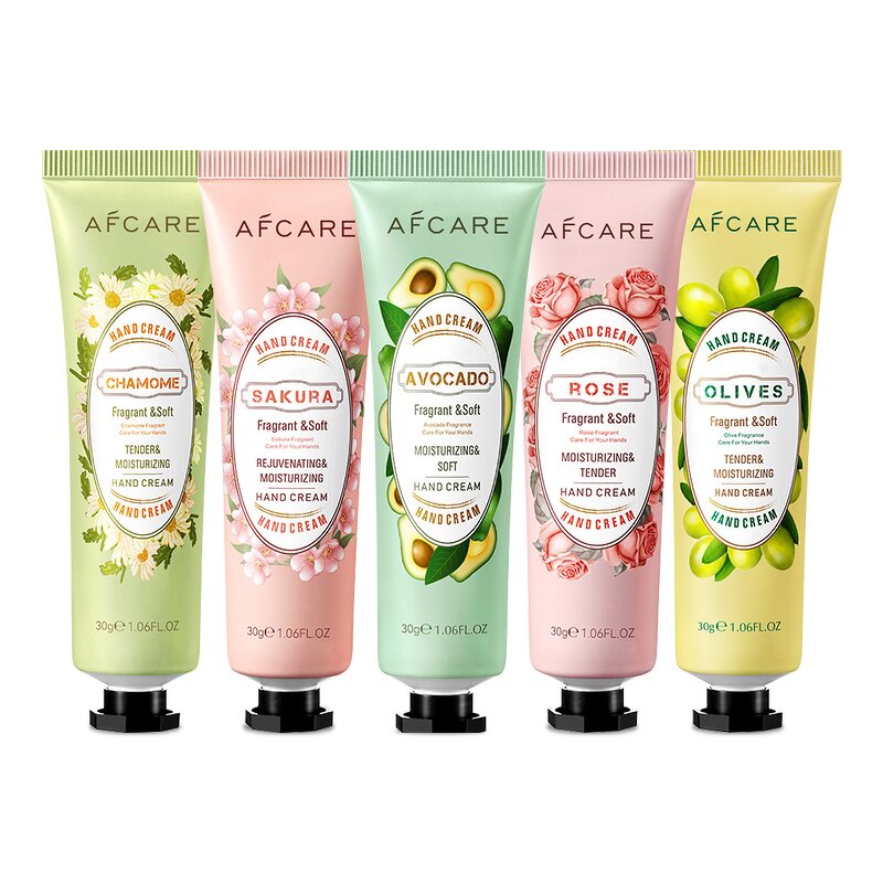Mini Hand Creams - Factory - Personalised Pink Sakura Chamomile Paraben-free Moisturizing Dry Cracked Palm