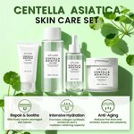 Centella Skin Care Set - Factory - Vitamin C Hyaluronic Acid Soothing Hydrating Reduces Redness Daily Kit