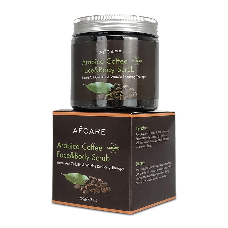 Coffee Body Scrub - Factory - Herbal Fruit Sugar Exfoliator Smoothing Brightening Jojoba Oil Dry Skin Wholesale