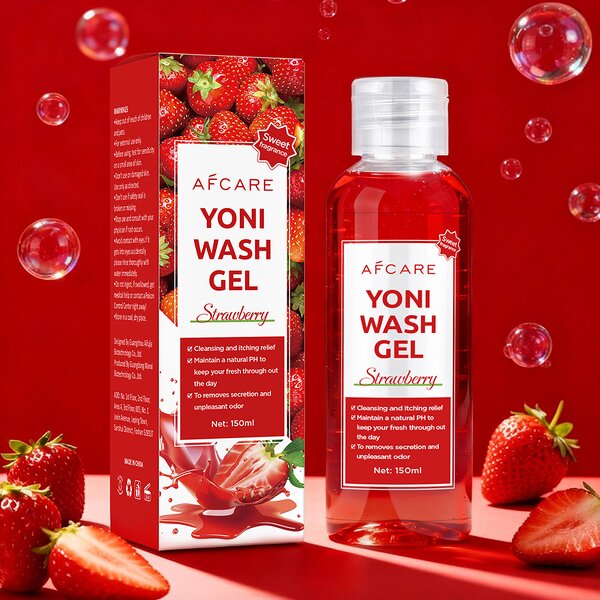 Yoni Wash Gel - Manufacturer - Organic Herbal Strawberry Refreshing Odor Control Hydrating Feminine Intimate Gel