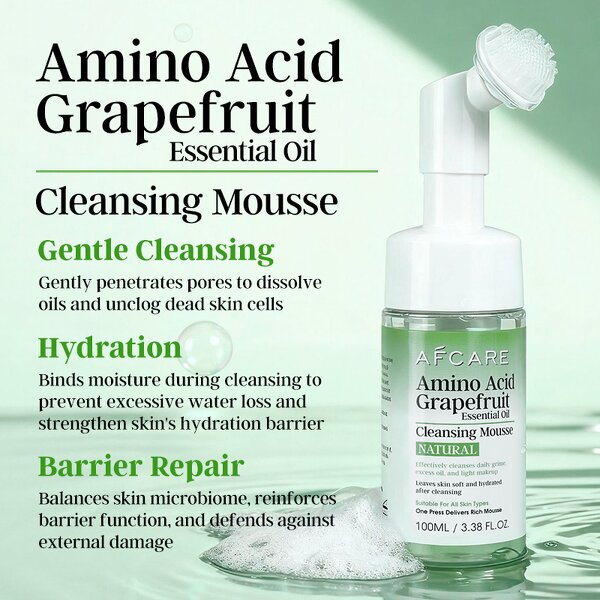 Amino Acid Cleansing Mousse - Factory - Salicylic Hyaluronic Acid Exfoliator Smoothing Calm Acne Redness Cleanser