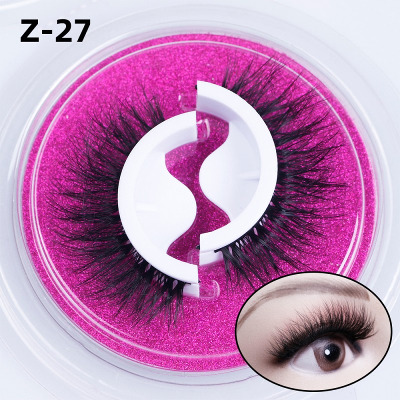 Self-adhesive Eyelashes Supplier - Wholesale 3D Synthetic Fluffy Glue Free Lashes