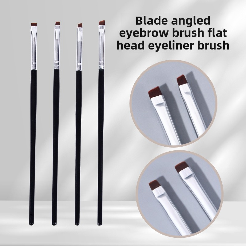 Eyeliner Brush Supplier - OEM Upgraded Blade Eyebrow Brush Flat Head Bevel Details