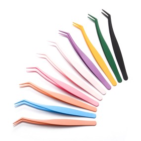 Eyelash Tweezers Factory - OEM Self-Adhesive Non Sticky Clip Grafting Tweezers