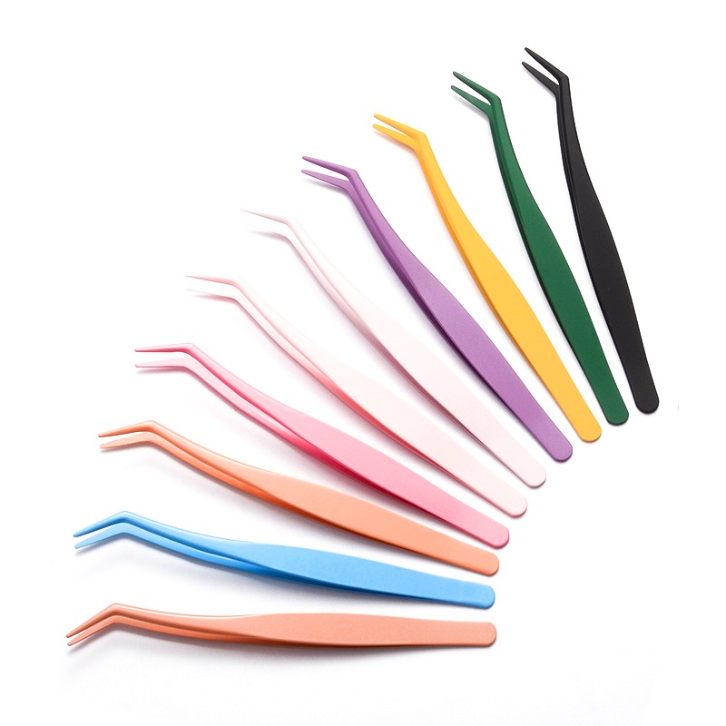 Eyelash Tweezers Factory - OEM Self-Adhesive Non Sticky Clip Grafting Tweezers