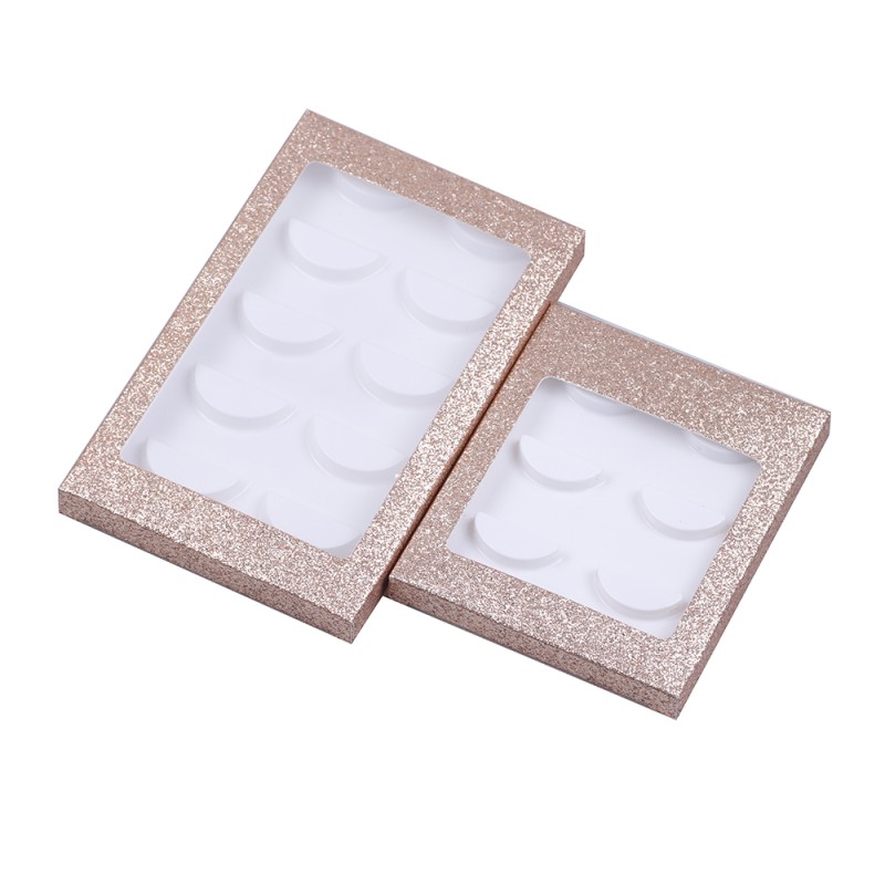 Paper Eyelash Box Factory - Wholesale Golden Glitter 300g Thicken Packaging Boxes