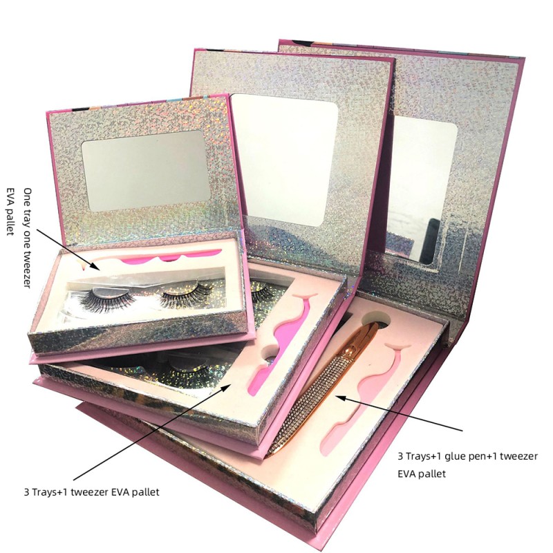 Eyelash Gift Box Supplier - OEM Custom Logo 3Pairs Paper DIY Lash Box Wholesale