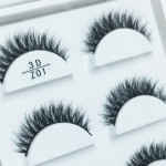 狐系睫毛工厂-OEM 10毫米合成柔软自然3D整条5对定制
