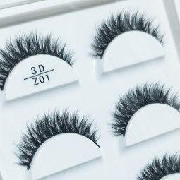 狐系睫毛工厂-OEM 10毫米合成柔软自然3D整条5对定制