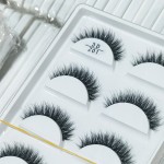 狐系睫毛工厂-OEM 10毫米合成柔软自然3D整条5对定制