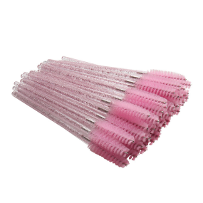 Lash Brush Manufacturer - OEM Crystal Spiral Comb Disposable 50pcs Nylon Brush