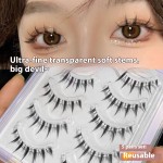 素食睫毛工厂-OEM手工大恶魔眼整条睫毛批发