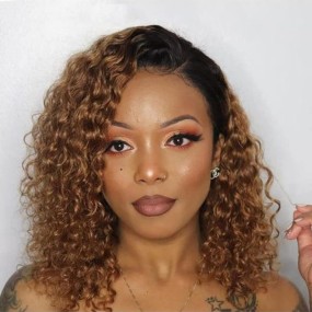 Lace Front Wigs Supplier - OEM 12A Jerry Curly Brazilian 200% Density Remy Hair