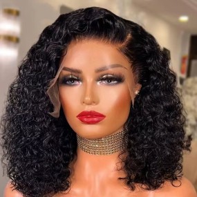 Glueless Bob Wig Factory - OEM High Quality Straight Water Wave 134 Lace Front