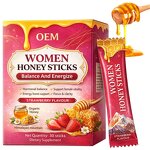 Shilajit Honey Sticks Manufacturer - Strawberry Flavor with Ferulic Acid & Vitamin