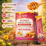 Shilajit Honey Sticks Manufacturer - Strawberry Flavor with Ferulic Acid & Vitamin