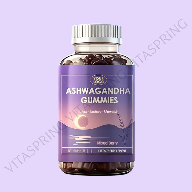Ashwagandha Gummies Manufacturer - OEM/ODM Factory Supply Private Label 60 Count
