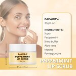 Lip Scrub Balm Manufacturer - Peppermint Sugar Exfoliating Plumping Organic & OEM/ODM Wholesale