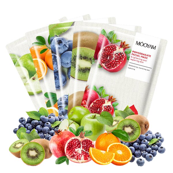 Fruit Sheet Mask Manufacturer - Organic Green Apple Kiwi Blueberry Cleanse Hydrate