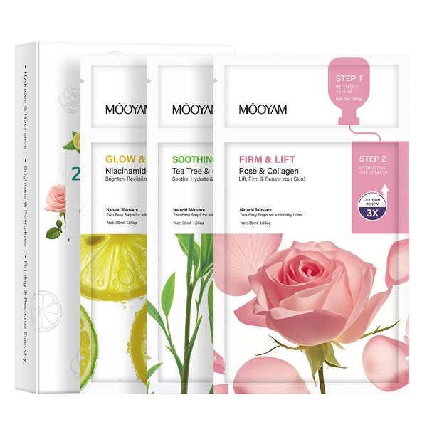 Face Mask Manufacturer - Customized Lemon Rose Tea Tree 2-step Hydrating Repairing