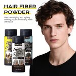 Hair Fiber Powder Manufacturer - 30g 3 Colors Black Grey Brown Thickness Enhance & Private Label