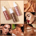 Liquid Highlighter Oil Manufacturer - Fine Glitter Facial Contouring Body Glowing Lotion