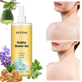 Sulfur Shower Gel Manufacturer - Dust-Removing Anti-acne Long-lasting Fragrance Full-body