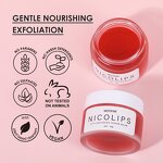 Lip Scrub Manufacturer - Organic Lightening Exfoliator Nourishing Vegan NicoLips & Private Label