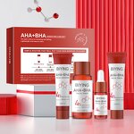 Skin Care Set Manufacturer - AHA+BHA Four Component Cleanser Toner Essence Cream