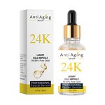 24K Gold Facial Essence Manufacturer - 30mL Vitamin E Retinol Anti-Wrinkle Firming Hyaluronic