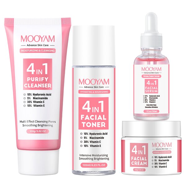Skin Care Set Manufacturer - 4IN1 Anti Acne Niacinamide Vitamin C&E Moisturizing Wholesale