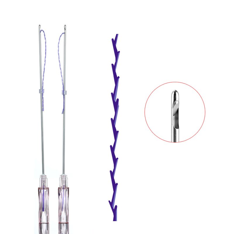 PDO Thread Manufacturer - CE ISO 18g100mm W Blunt 6D Cog Cheek Face Body Lift