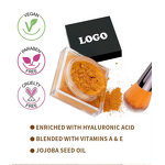 Long Lasting No Brand Pink Makeup Waterproof Mineral Face Loose Powder with Oil-Control Feature and Long Handle Powder Puff