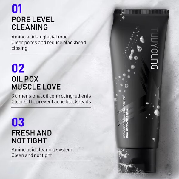 Cleansing Gel Manufacturer - Organic Amino Acid White Clay Oil Control Pore Cleaning Acne