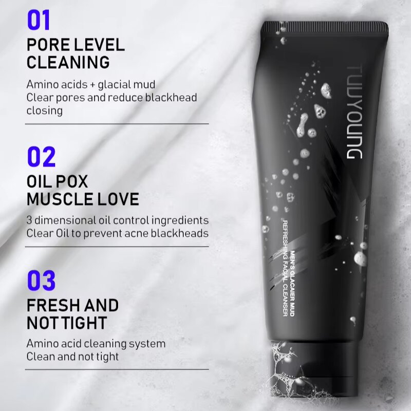 Cleansing Gel Manufacturer - Organic Amino Acid White Clay Oil Control Pore Cleaning Acne