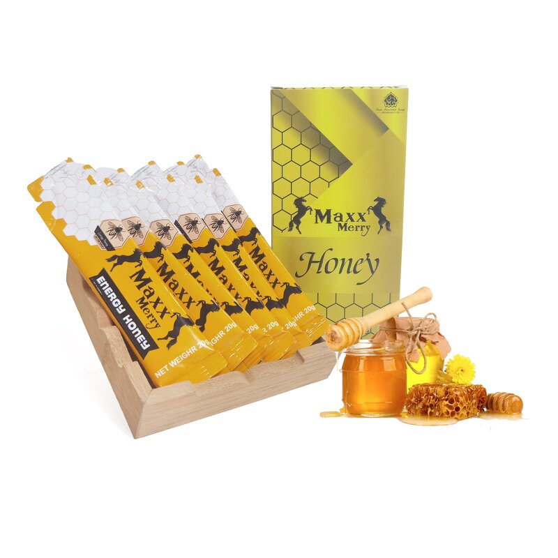 Royal Honey Manufacturer - Organic VIP 6 Sachets Box Male Energy Honey & OEM Best Selling