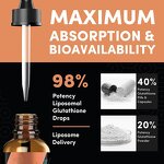 L-Glutathione Liquid Drops Manufacturer - Liposomal Plant Extract for Liver Detox Immune Health & OEM ODM