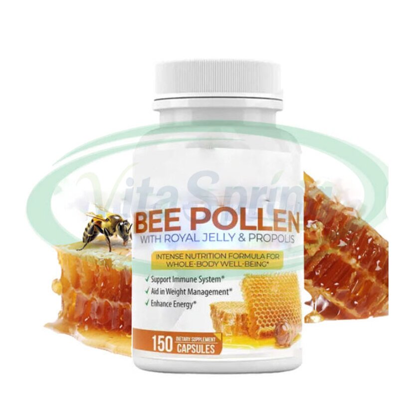 Bee Pollen Capsules Manufacturer - 1000mg Royal Jelly Slimming Supplement Private Label OEM & VitaSpring