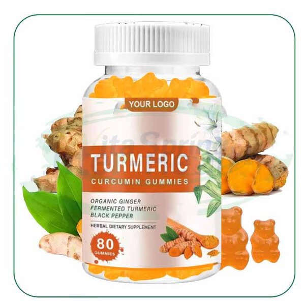 Turmeric Ginger Gummies Manufacturer - Vegan Curcumin Joint Support with Black Pepper & VitaSpring