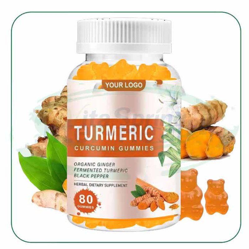 Turmeric Ginger Gummies Manufacturer - Vegan Curcumin Joint Support with Black Pepper & VitaSpring