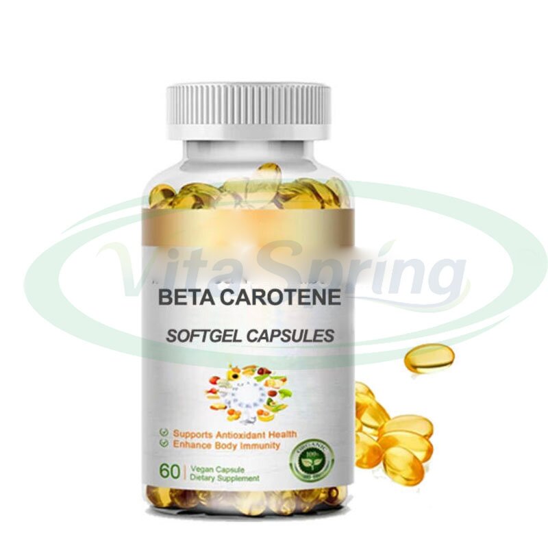 Beta Carotene Softgel Manufacturer - Eye Vitamin Skin Beauty Product Supplement & VitaSpring Label