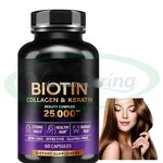 Biotin Collagen Capsules Manufacturer - Keratin Vitamin C Halal for Hair Skin Nails & VitaSpring