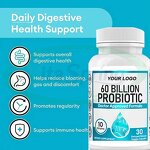 Probiotics Capsule Manufacturer - 60 Billion Vegan with Digestive Enzymes for Gut Health & VitaSpring OEM ODM