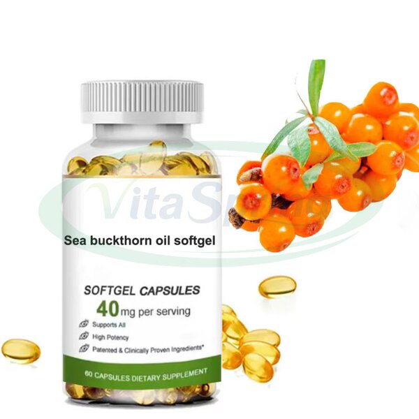 Sea Buckthorn Oil Softgel Manufacturer - Organic Fruit Oil for Immune Eye Health Food Grade & VitaSpring