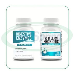 Probiotics Capsule Manufacturer - 60 Billion Vegan with Digestive Enzymes for Gut Health & VitaSpring OEM ODM